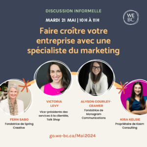 Discussion informelle : faire croître votre entreprise avec une spécialiste du marketing